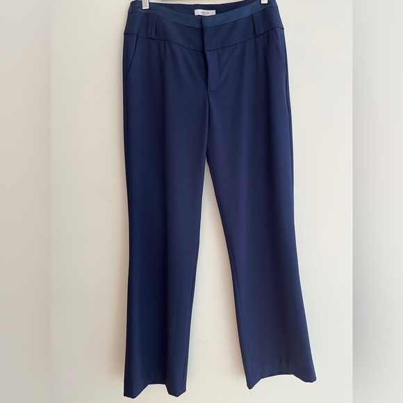 Osafo Pants - OSAFO High Waisted Wide Leg Pants Satin Waist Detail 70's Vibes Office Business